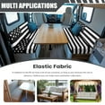 thumbnail image 3 of Uorisanigo 2 Set Camper Dinette Cushion Covers Stretchable Fabric RV Sofa Cushion Replacement Black and White USA Flag Camper Sofa Chair Cover Furniture Protection for RV Car Bench, 3 of 7