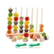 thumbnail image 4 of Juego de apilamiento de cuentas de madera, juguete de viaje, juguete de aprendizaje, bloques apilables con formas a juego para niños en edad preescola, 4 of 9
