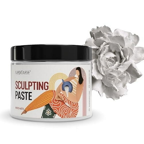 Sculpture Paste - Paper Paste for Sculpting - White Matte, 500 ml (16.9 fl oz)