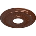 thumbnail image 3 of Ekena Millwork 11 3/4"OD x 3 5/8"ID x 1"P Blackthorn Ceiling Medallion (Fits Canopies up to 4 7/8"), Hand-Painted Copper Penny, 3 of 7