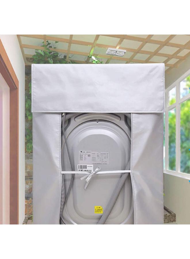 Waterproof Washing Machine Cover Grey，Washer/Dryer Cover,Zipper Design,Waterproof Dust-proof Moderately Sunscreen