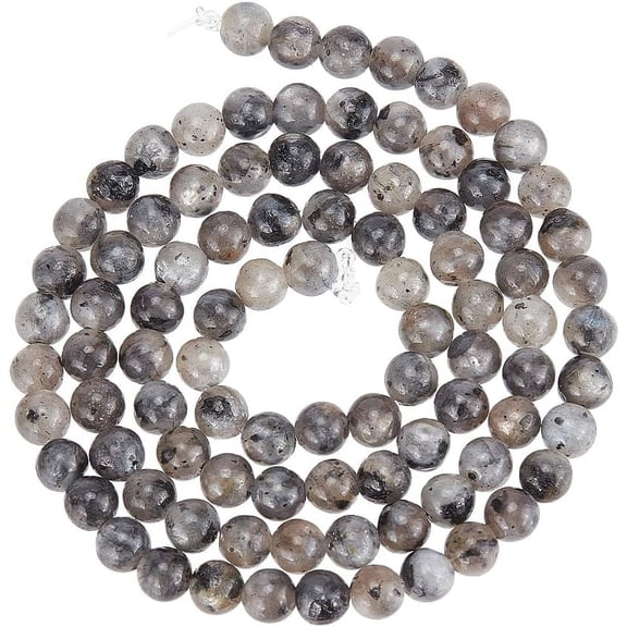 5 Strands About 455 Pcs Natural Labradorite Beads 4mm Smooth Round Stone Beads Loose Gemstone Beads Spacer Beads