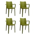 thumbnail image 1 of Ilios Innova | Set de 4 Sillas Solei Verde de Polipropileno con Fibra de Vidrio, Sillas para Comedor, Jardín o Restaurante, Diseño Moderno con Apoyabrazos, Resistentes a la Intemperie y Apilables, 1 of 9