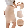 thumbnail image 3 of Unique Bargains Lace Trim Slip Knee Length Underskirt XL Beige, 3 of 6