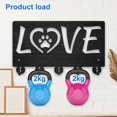 thumbnail image 4 of Wooden Love Key Hook Wall Mounted Paw Print Key Hangers, 4 of 9