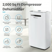 Pro Breeze 50 Pint Dehumidifier for Home & Basement – Covers up to 3,500 sq ft, with Humidity Sensor, Auto Shut Off, Continuous Drain Hose & Moisture Removal for Large Rooms