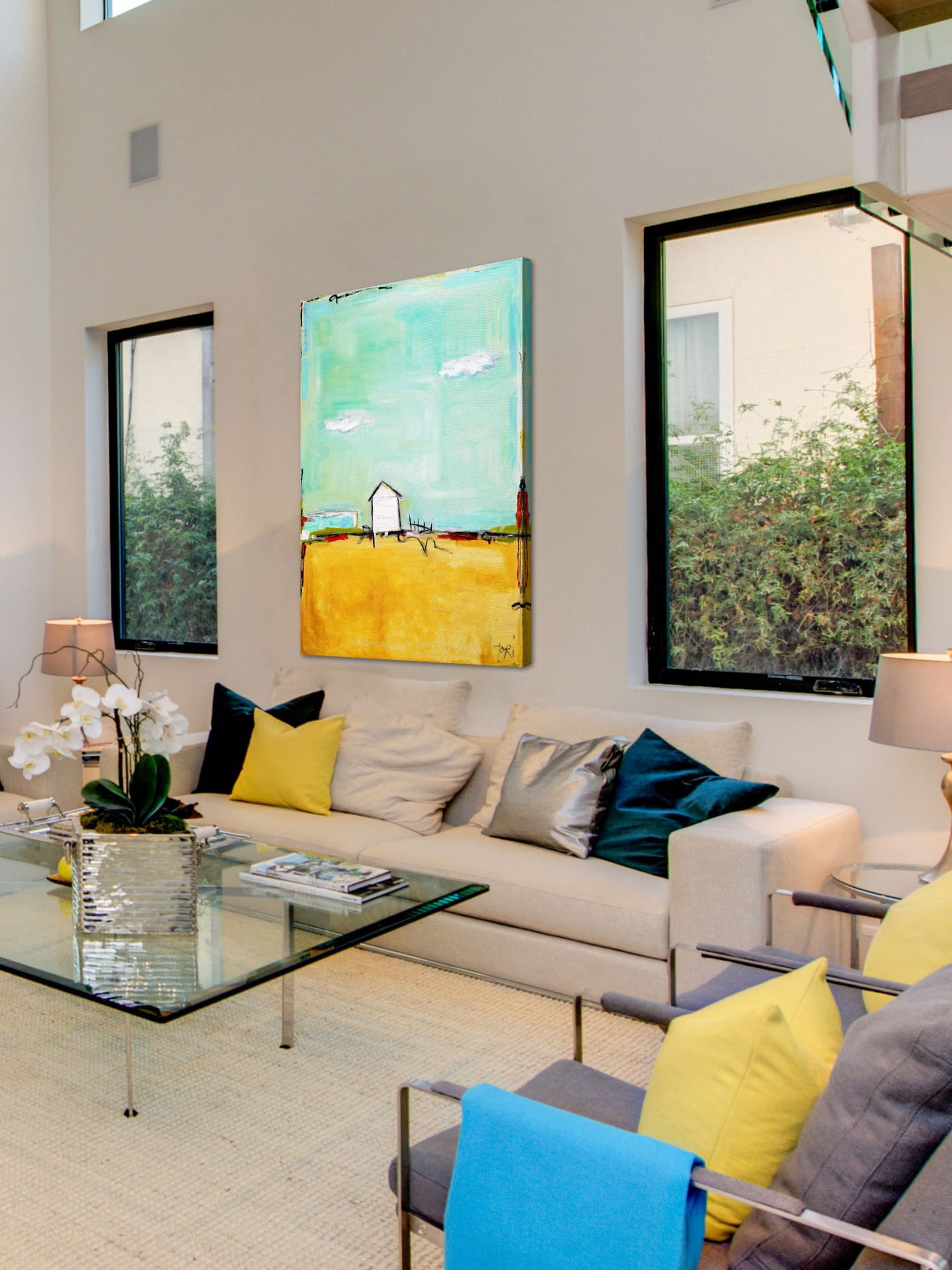 Marmont Hill "Happiness Everyday" by Tori Campisi Painting Print on Canvas