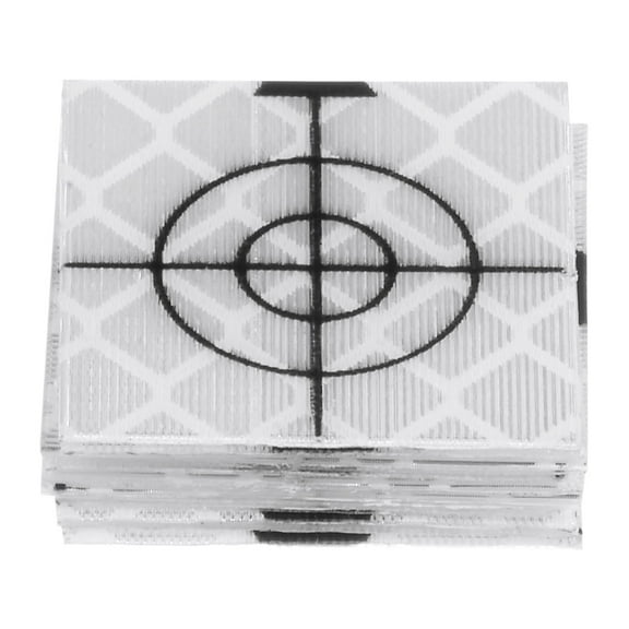 10 Packs Reflector Target Sheets 20mm Self Adhesive Reflective Tape Survey Target for Total Stations, White