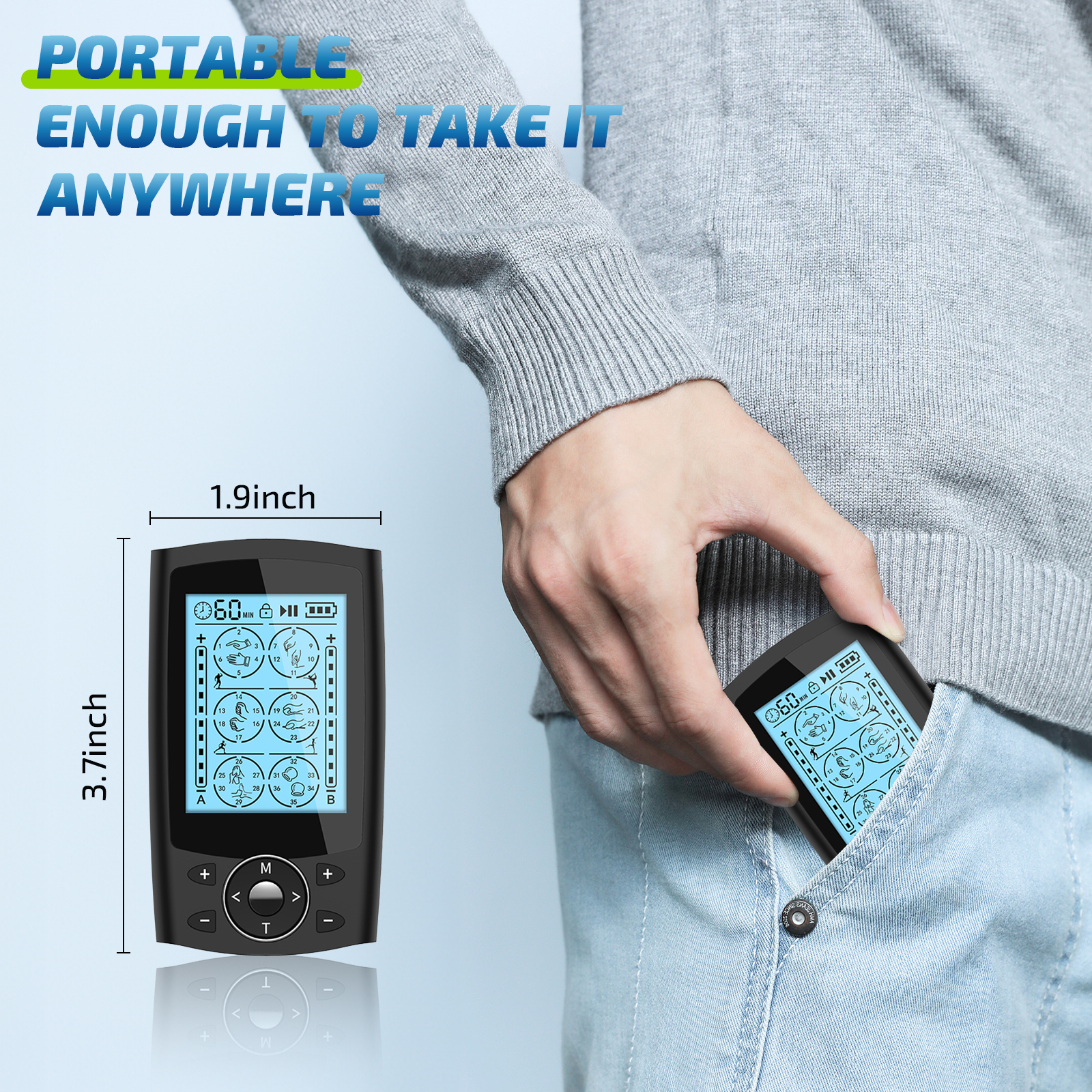 Awpmdmr TENS Unit with 36 Modes and 10 Pads photo 3