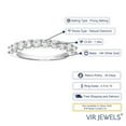 thumbnail image 6 of Vir Jewels 1 CTTW Diamond Wedding Band 14K White Gold Prong Set 10 Stones Round Size 8 Female Adult, 6 of 9