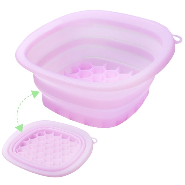 Bathroom Silicone Facial Bath Basin for Daily Portable Foldable Wash Basin with Built-In Tray Reusable Spa Tool for Home Morning Routine Easy Clean Durable Silicone