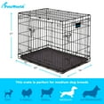 thumbnail image 2 of PETSWORLD Folding Dog Crate, Double Door, Folding Metal Dog Crates, 30 inch, 2 of 5