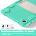 thumbnail image 7 of XYX Case for Samsung Galaxy Tab A9+ 11.0 inch (SM-X210/SM-X215/SM-X216), Dual Layer Slim Heavy Shockproof Rugged Protective Cover Case with Kickstand (Mint Green), 7 of 7