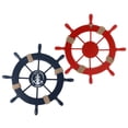 thumbnail image 4 of TEHAUX 2Pcs Decorative Rudder Assorted Color Outdoor Nautical Wall Decor for Themed Restaurant, 4 of 8