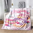 thumbnail image 3 of Manta de felpa suave de dibujos animados de Sanrio, manta de franela para sala de estar, dormitorio, cama, sofá, funda de picnic, regalo de Navidad, 3 of 5