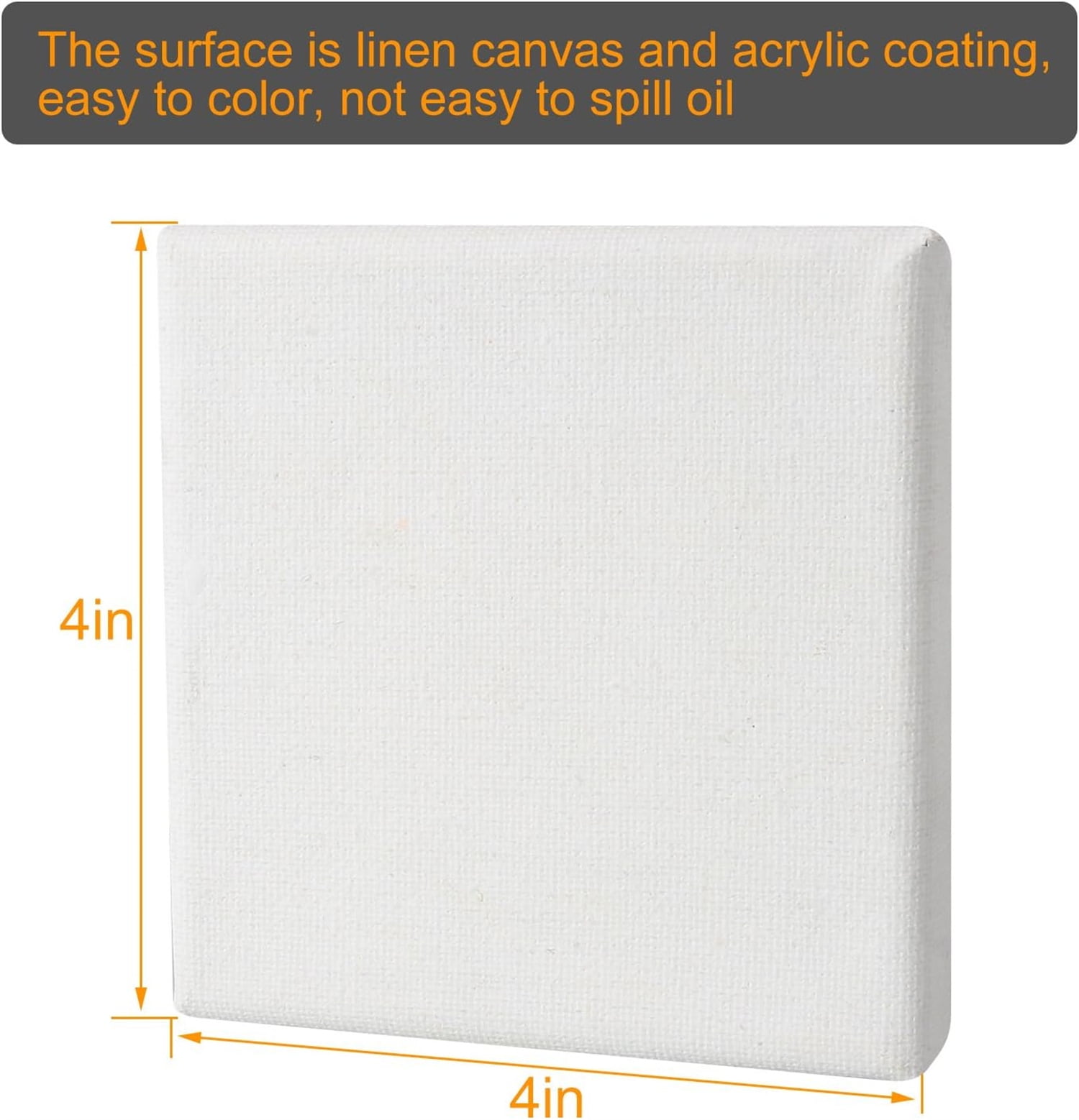 12 Pack Mini Canvas Art Boards,Happon 4" x 4" Art Canvases Boards for Acrylic Oil Painting and Decorating,Mini Oil Painting Frame with for Artist Painting