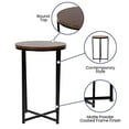 thumbnail image 3 of Flash Furniture Hampstead Contemporary End Table, Walnut/Matte Black, 3 of 11