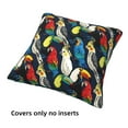 thumbnail image 3 of Throw Pillow Covers, Parrot Soft Square Pillow Cases with Invisible Zipper for Couch Bed Sofa, Farmhouse Fall Home Decor 18"x18", 3 of 7