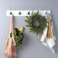 thumbnail image 6 of Melannco 27X5 Inch Wall Mount MDF Coat Rack With 5 Silver Metal  Hooks White, 6 of 12