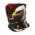 thumbnail image 2 of Honeii American Bald Eagle Warrior Print Winter Beanie Daily Hat - Thermal Polar Fleece Ski Running Hat Skull Cap for Men and Women,Beanie, 2 of 8
