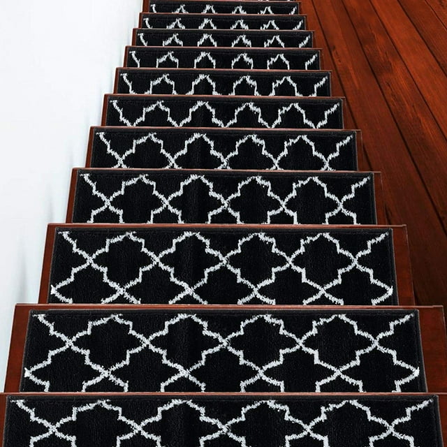 Trellisville Collection Contemporary, Cozy, Vibrant and Soft Stair Tread Mats & Rugs, 9'' x 28''