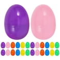 thumbnail image 1 of KAKOWELY 60 huevos de Pascua de plástico rellenables, diseño realista de huevo falso, adecuados para decoración de fiestas de Pascua, cajas de dulces y chocolates, fáciles de abrir., 1 of 4