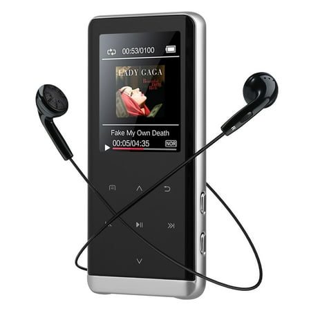 MP3 Player, 8GB MP3 Player with Bluetooth 4.2, Portable HiFi Lossless Sound Touch Button MP3 Music Player with FM Radio Voice Recorder E-Book 1.8'' OLED Screen, with