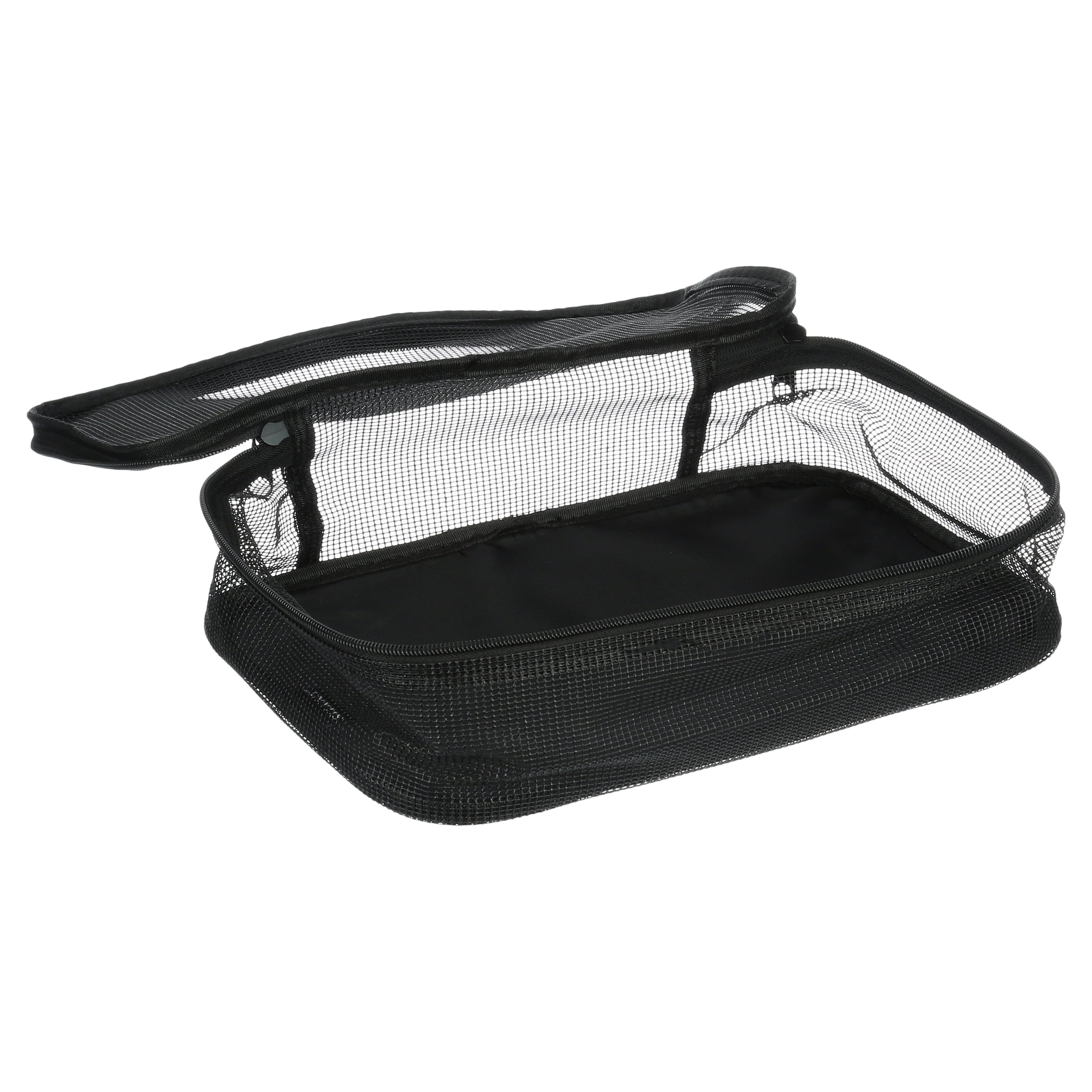 SHANY Assorted Size Cosmetics Travel Bag - Black Mesh Make Up Bag/Organizer - 3PC set