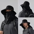 thumbnail image 1 of Sombrero de sol para hombres al aire libre | Protección UV, malla transpirable, chal grande | Gorra plegable para pesca, senderismo, camping | Poliéster ligero | Marina, Caqui, Gris | Talla única:, 1 of 9