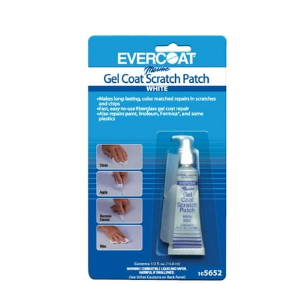 UPC: 0023289056537 | Evercoat 105653 Gel Coat Scratch Patch – 1/2 Oz. White