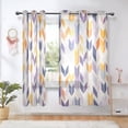 thumbnail image 6 of 2 Panels Set Blackout Curtains Thermal Insulated Sun Protection Room Darkening Drapes for Bedroom Shape Of Lavender Arrow, 6 of 7