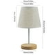 thumbnail image 3 of Lámpara De Mesa Regulable, Iluminación De 3 Intensidades, Pantalla Redonda De Tela, Base De Madera Maciza, Bombilla LED Incluida, Ideal Para Mesita De Noche, Sala De Estar U Oficina En Casa., 3 of 8