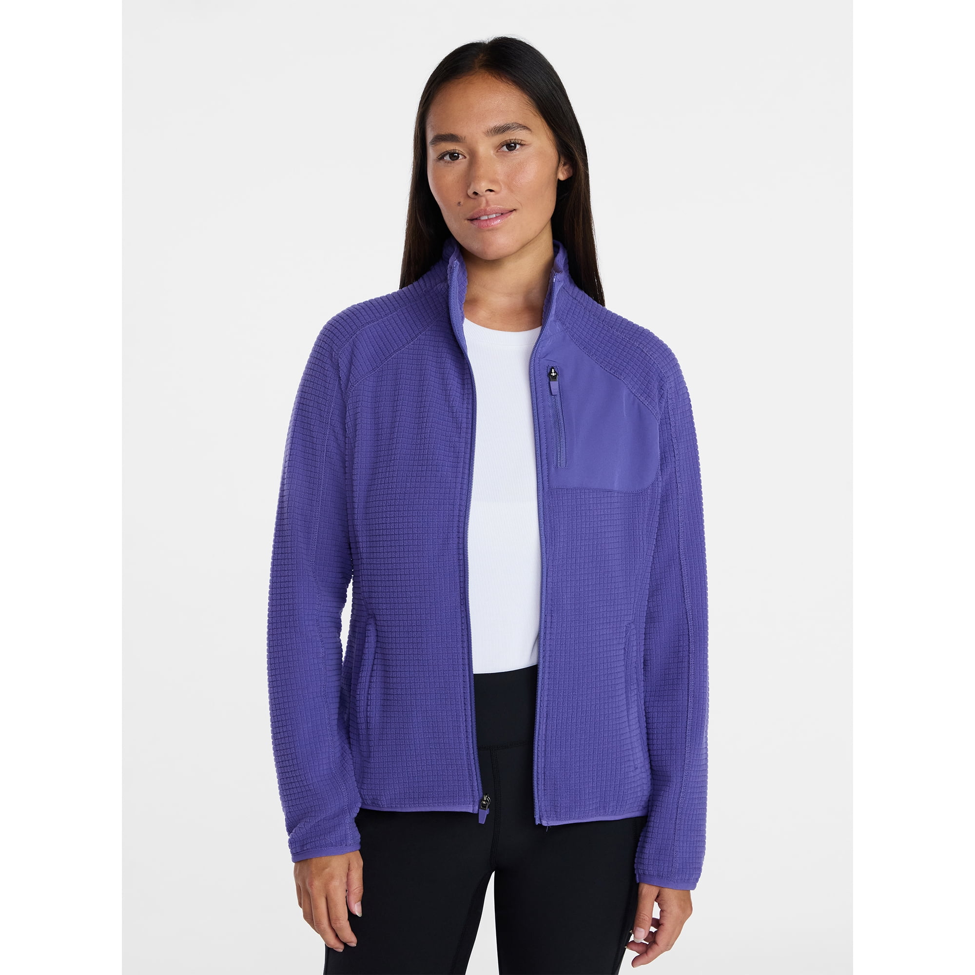 Ozark Trail Women's and Women's Plus Mock Neck Fleece Jacket, Sizes XS-2X