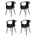 thumbnail image 1 of Juego de 4 Sillas Minimalista Nórdico Catanzaro Madera Ergonómica Moderna Mundo In  SILL0903658NEGRO, 1 of 7