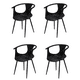 thumbnail image 1 of Juego de 4 Sillas Minimalista Nórdico Catanzaro Madera Ergonómica Moderna Mundo In  SILL0903658NEGRO, 1 of 7