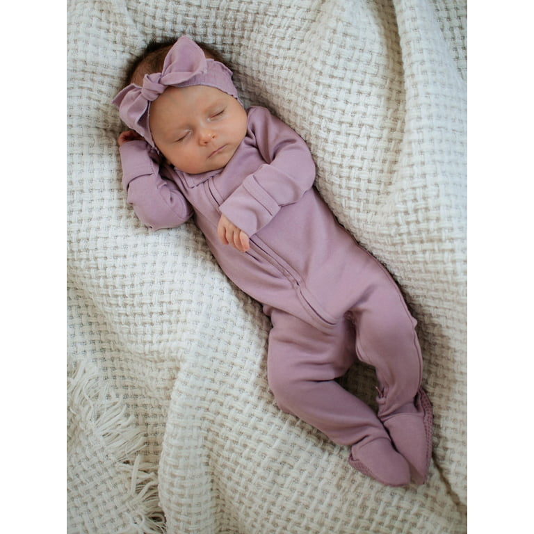 L'ovedbaby Baby Unisex 100% Organic Cotton Zipper Footie, Sleep N