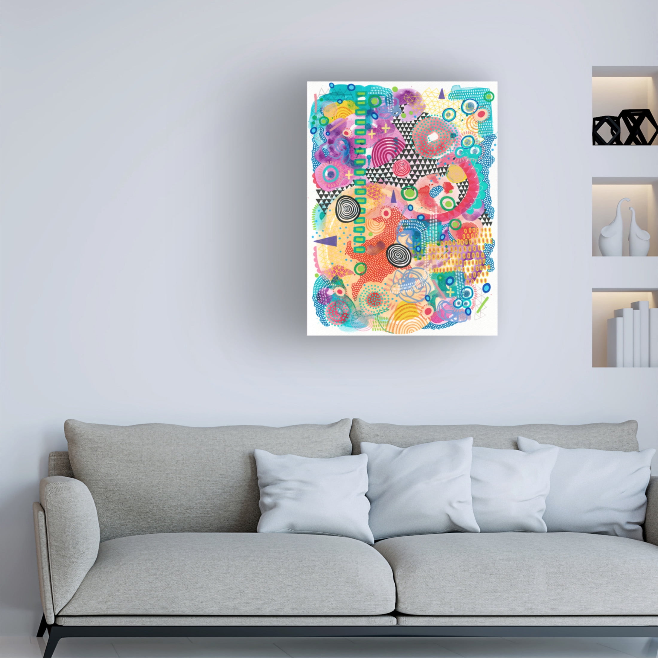 Canvas Wall Art - Van Dam Art 'Aquarium' Wall Art for Living Room, Bedroom, or Office Décor by Trademark Fine Art - 35 x 47 Inches