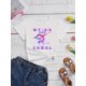 thumbnail image 1 of Camiseta estampada de gimnasia para niñas: algodón, tejido de punto, corte regular, cuello redondo, manga corta, informal, para mayores de 3 años, ligeramente elástica, estampado del alfabeto., 1 of 6