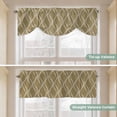 thumbnail image 5 of Brown Stripes Tie Up Valance Curtains for Windows, Kitchen Curtains Window Treatments, Simple Geometric Modern Monochrome Short Window Shades Valances for Bedroom Bathroom Cafe 54"x18", 5 of 8