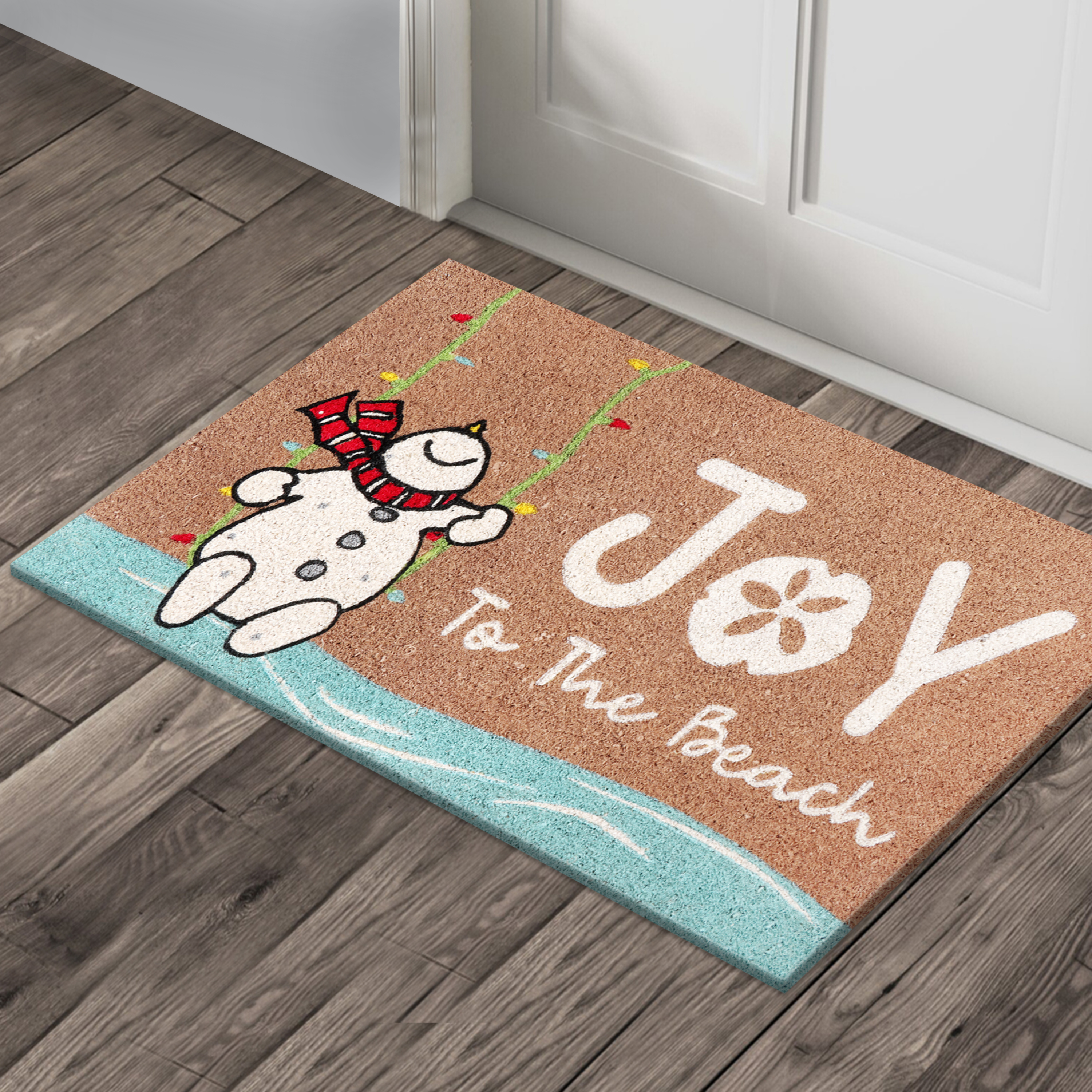 A1HC Natural Coco Coir Door Mat with Heavy Duty Non-Slip PVC Backing - 18" x 30" - Easy to Clean, Pet Friendly Outdoor Welcome Mat for Home