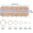 thumbnail image 2 of 1200pcs Metal Open Jump Rings, 4-10mm Mixed Size Gold Plated Round Ring Connectors for DIY Jewelry Making Supplies Findings and Necklace Repair, 2 of 5