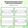 thumbnail image 5 of Amijoy 25 Pack Decorative Garden Fence, Total 27ft(L) x 24in (H) Garden Animal Barrier Fence, Rustproof Metal Wire Fencing, 5 of 8
