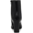 thumbnail image 3 of ALFANI Womens Black Cushioned Terrie Square Toe Stiletto Zip-Up Booties 11 M, 3 of 3