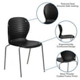 thumbnail image 5 of Flash Furniture HERCULES Series 551 lb. Capacity Black Stack Chair, 5 of 12