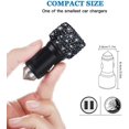 thumbnail image 2 of Cargador USB para coche, adaptador para coche SAVORI, adornos de cristal con brillantes y brillantes para coche, para carga rápida, para iPhone Xs Max X Plus, iPad Pro/Mini, Samsung, 2 of 7