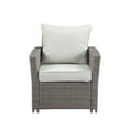 thumbnail image 6 of Acme Tahan 4Pc Patio Set, Fabric & 2-Tone Gray Wicker (1Set/3Ctn), 6 of 7
