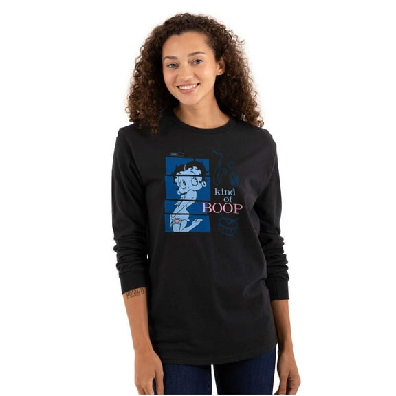 Betty Boop Jazz Cartoon Character Women's Long Sleeve T Shirt Brisco Brands S