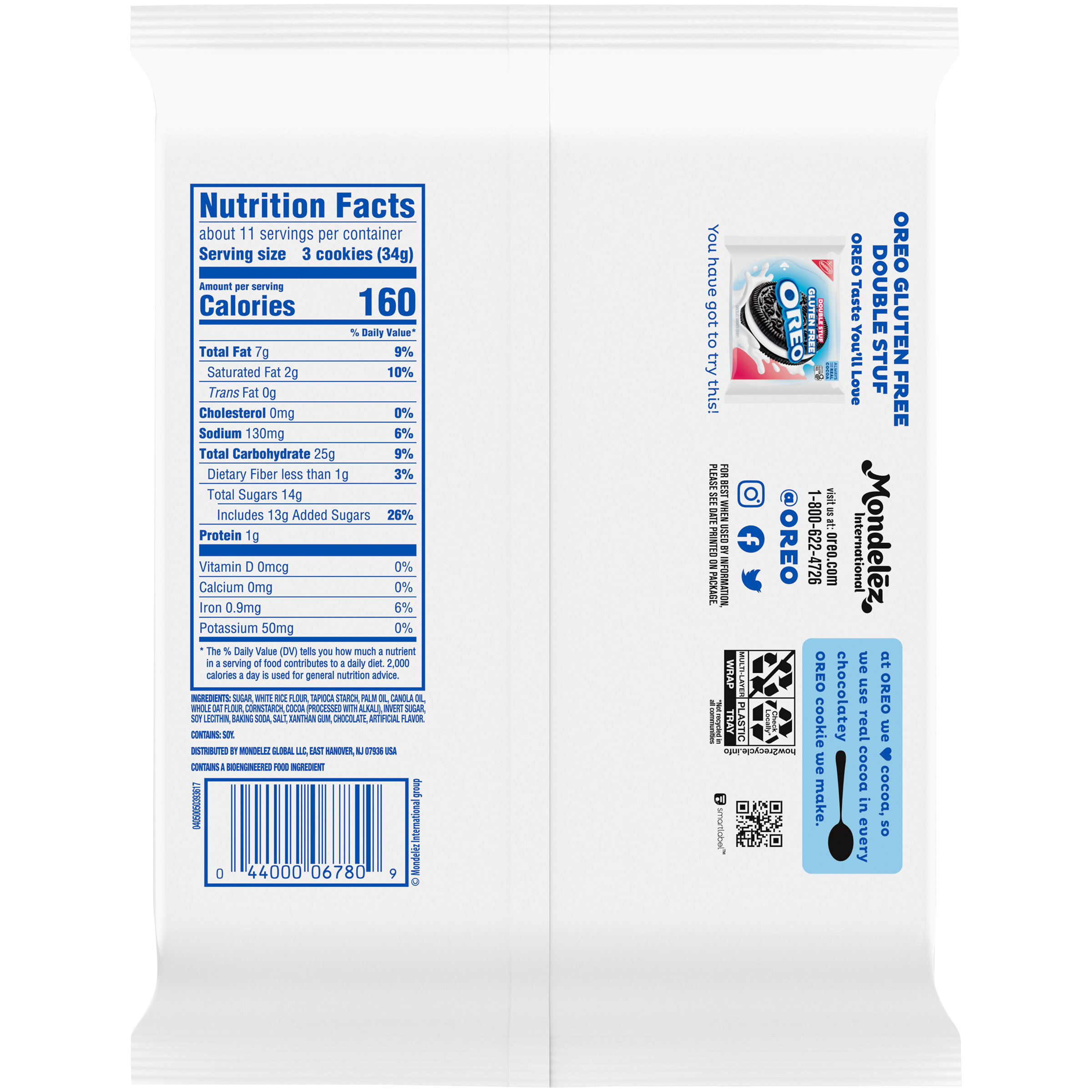 Buy Oreo Gluten Free Chocolate Sandwich Cookies 1329 Oz Online In Indonesia 906309001