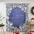 thumbnail image 3 of SPEKSEE 1Pc Christmas Sheer Curtain, Merry Christmas Snowy Scene Rod Pocket Voile Drapes, Window Curtain Voile Draperies for Kitchen Bedroom Living Room Yard, 3 of 15