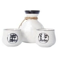 thumbnail image 1 of FELTECHELECTR 1 juego de elegante juego de copas de vino y sake de cerámica, elegante juego de vino de estilo japonés, 1 of 4